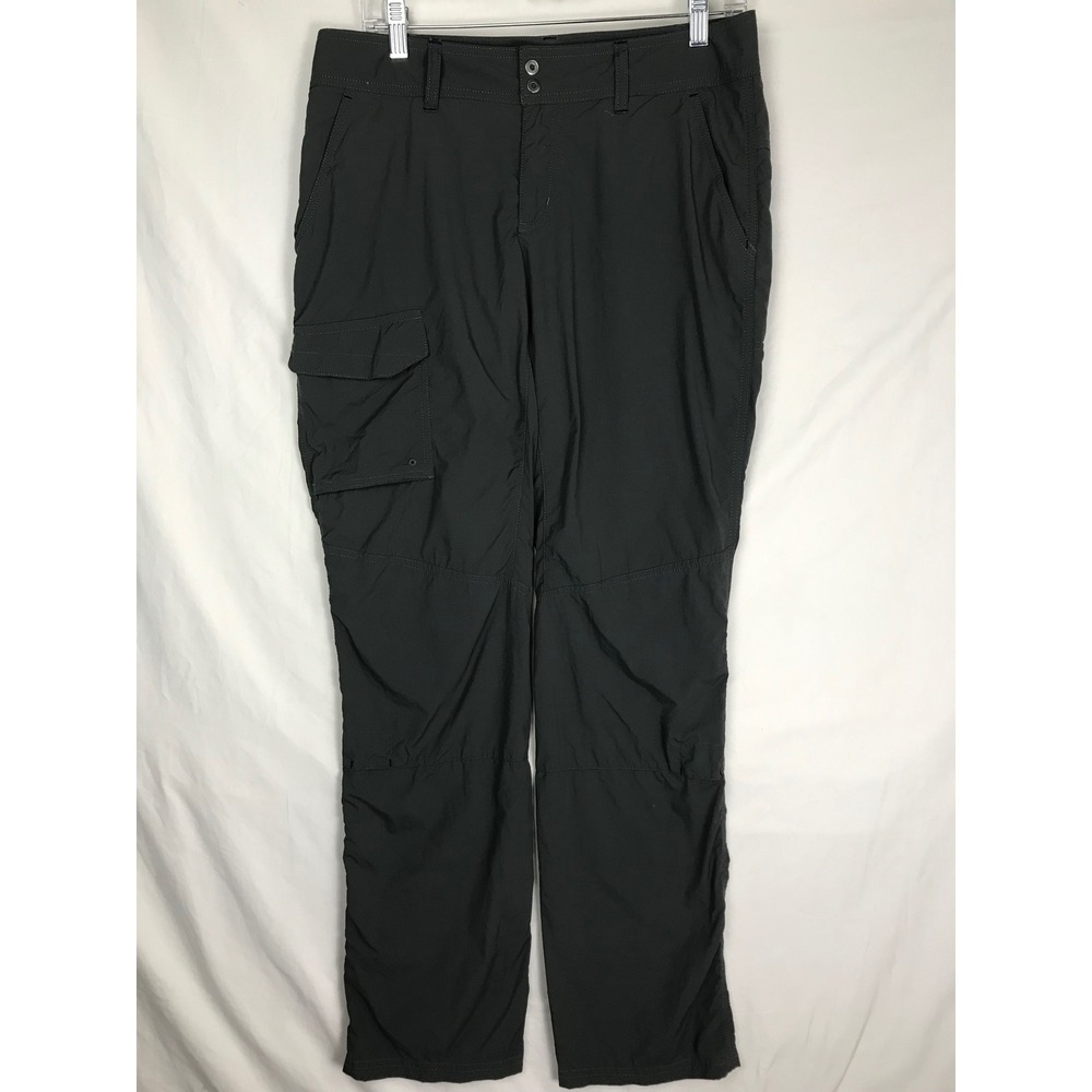 Columbia Womens Omni-Shade Cargo Hiking Pants Gray Roll Up Convertible Size 8